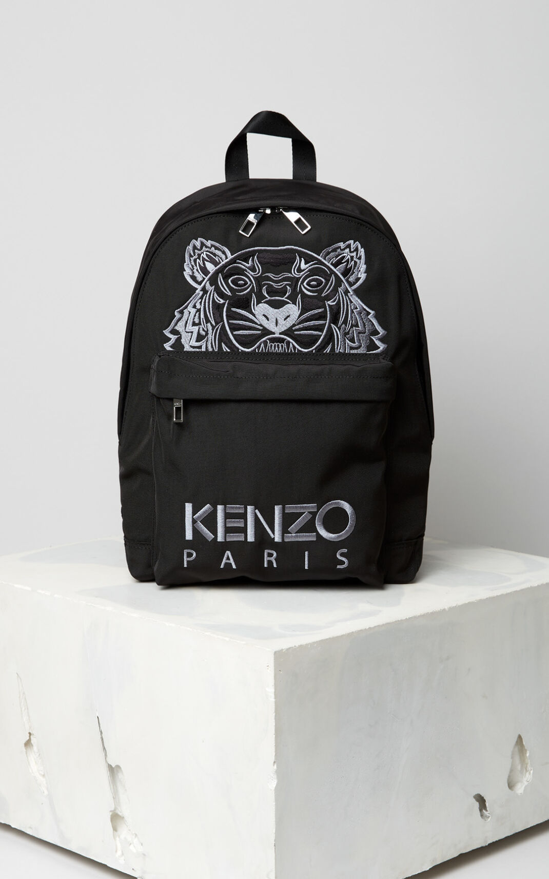 Mochila Kenzo Large Tiger Lona Feminino - Pretas | 084OEFDRB